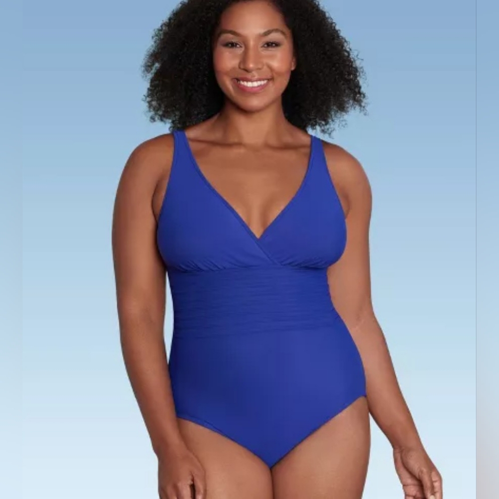 Aqua green one piece swimsuit